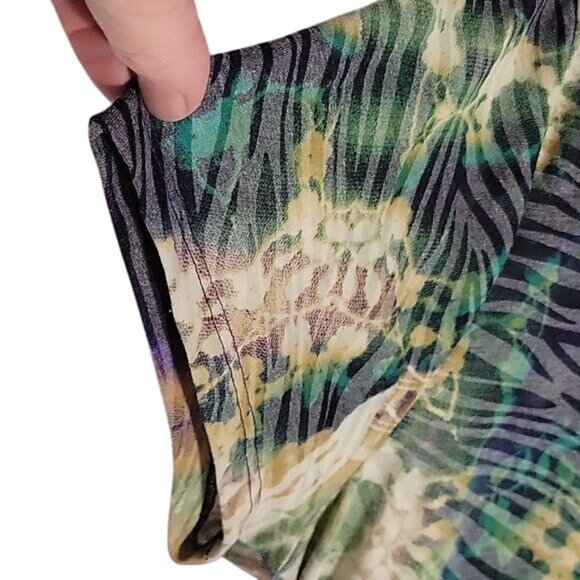 Zebra Print Womens T-Shirt With Rhinestones By Onque Casuals Size L Polyester/Sp - Picture 5 of 6